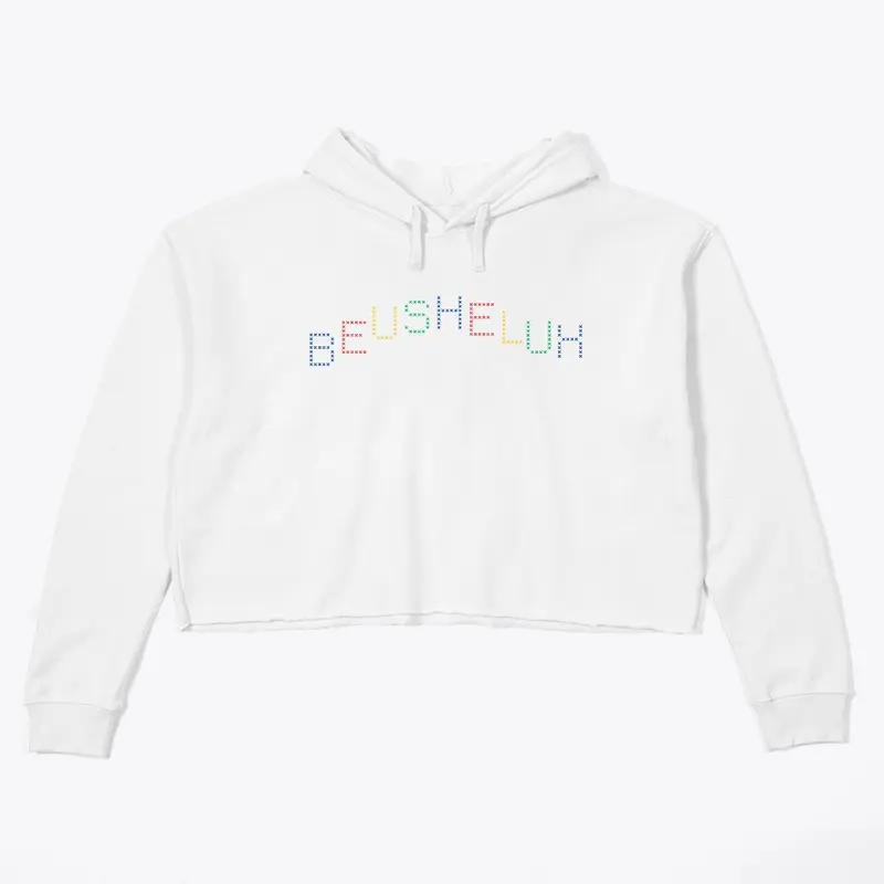 "Primarily Crop'd" White Hoodie